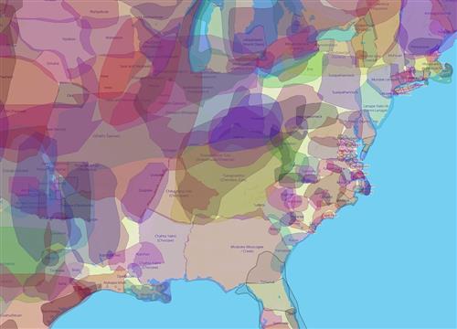 map of NC with traditional Indigenous Lands 