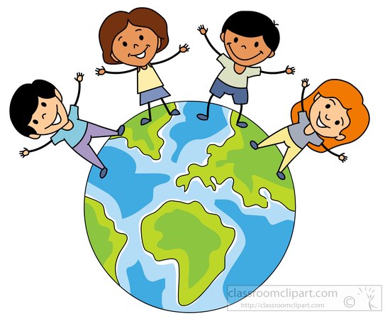children standing on the earth