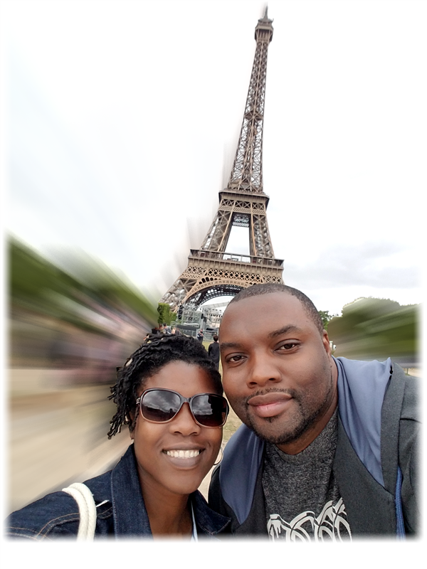 Larry and his wife in Paris. Larry and his wife in Paris.