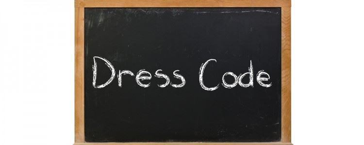 Dress Code written on blackboard