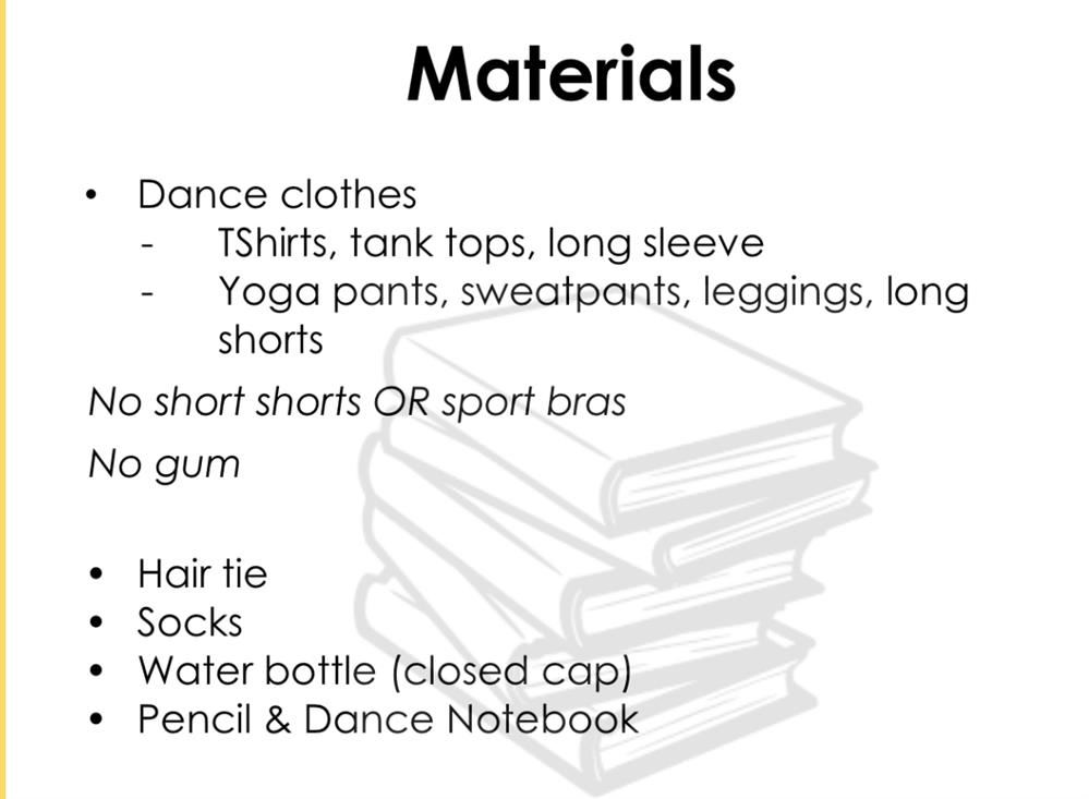 Materials for Dance 