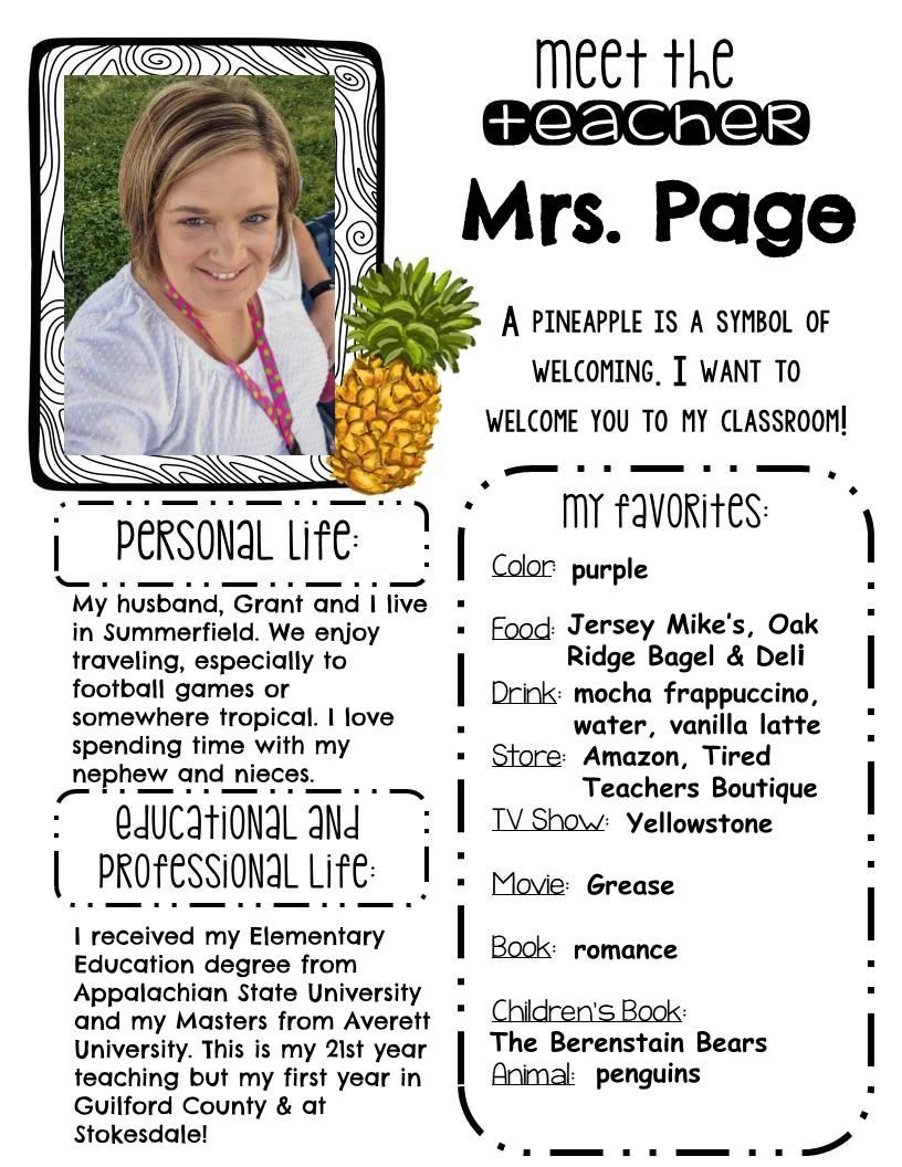 All About Mrs. Teacher
