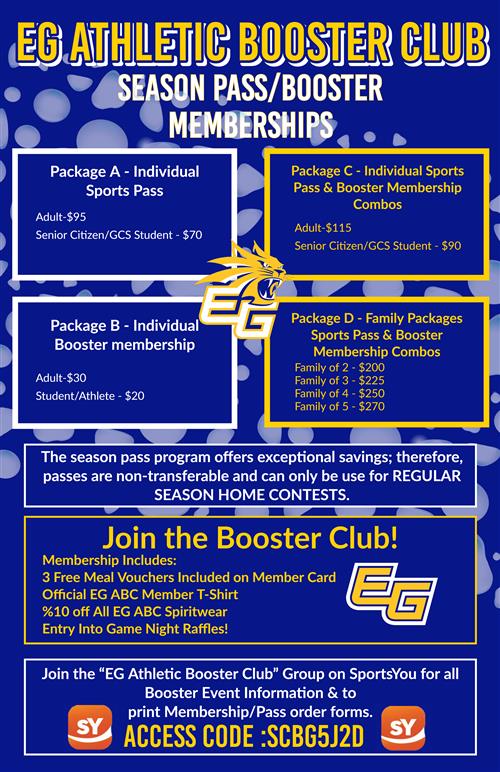  Season Passes and Booster Club Information 