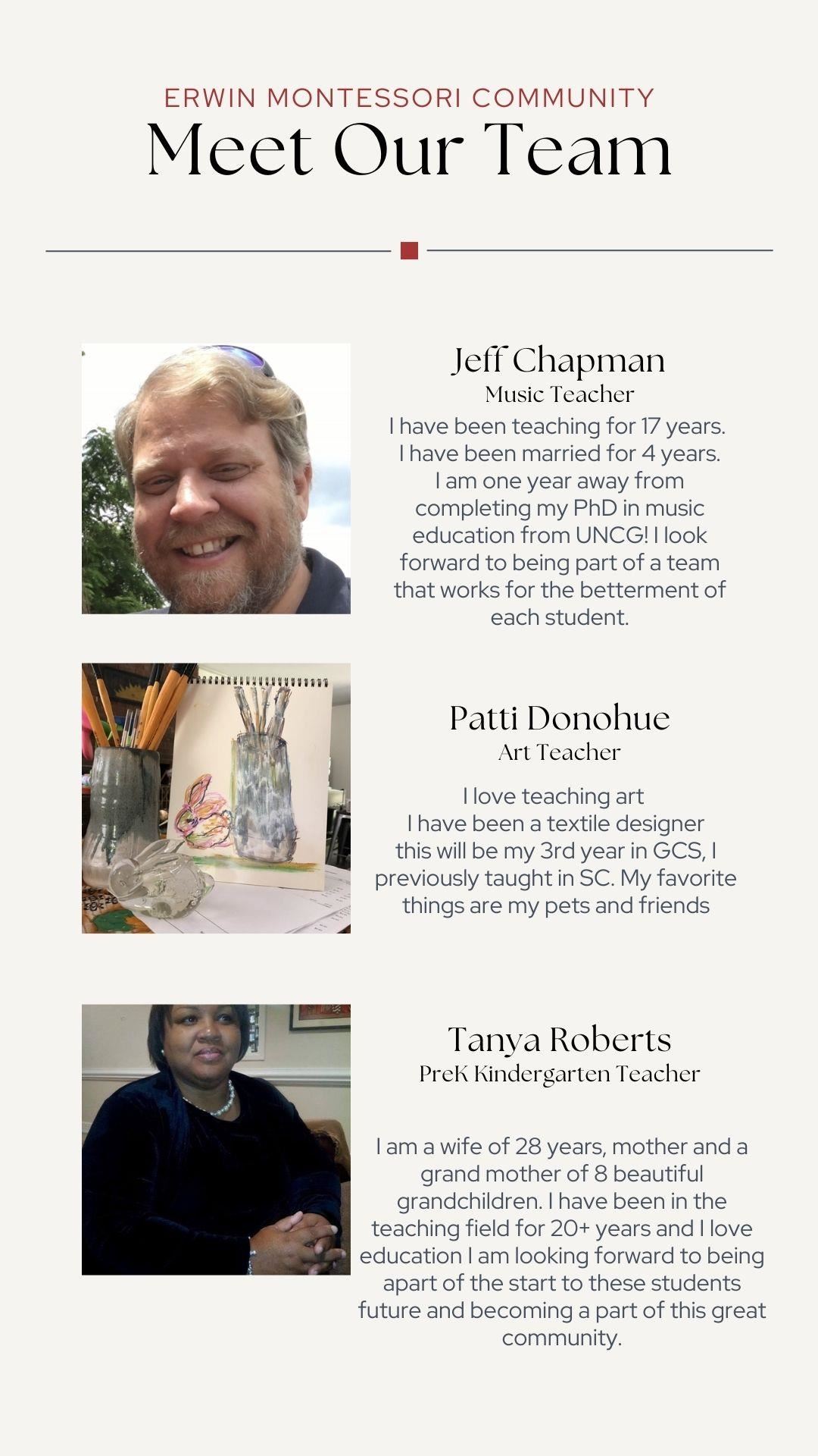 members of our new staff