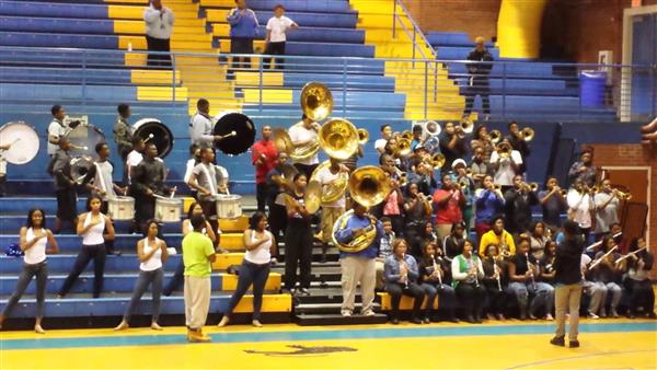 DHS band at assembly