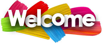Image of the words welcome with paint strokes