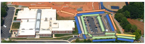 traffic pattern for afternoon pick-up