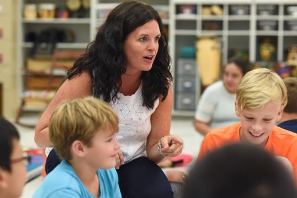 Mrs. Royal in the classroom
