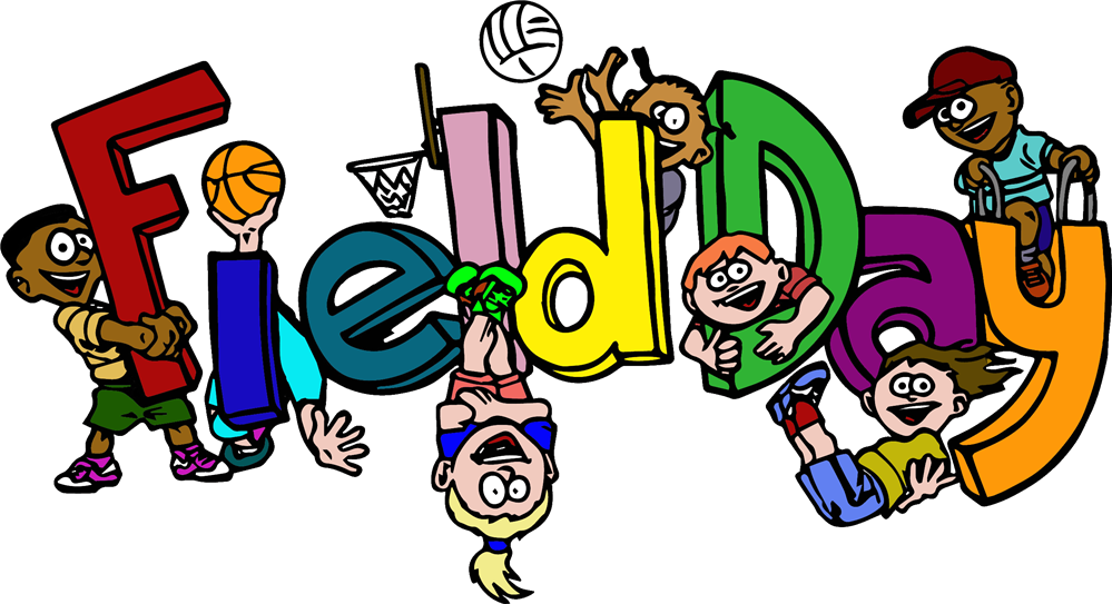  Field Day with kids hanging on to letters
