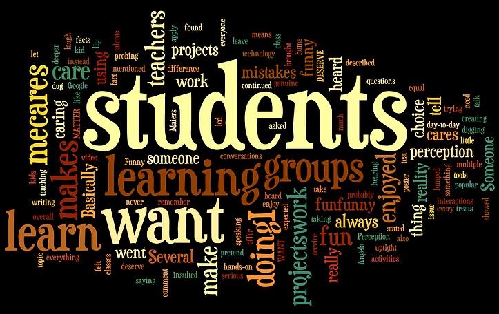 Students word cloud