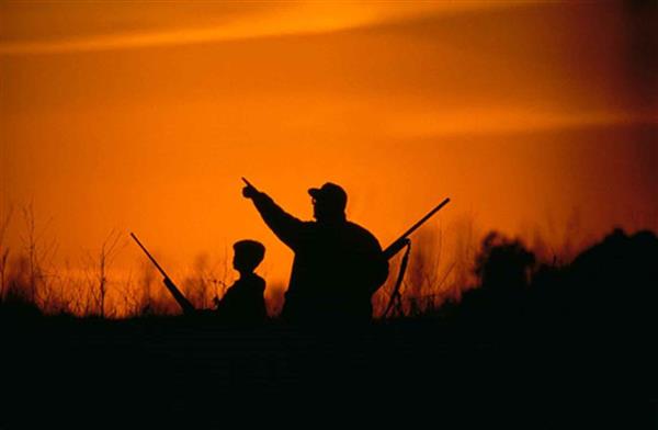 profile of adult and child in field profile of adult and child in field