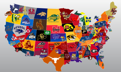 Map of prestigious US Colleges