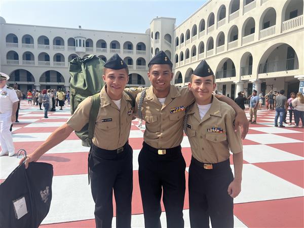 Cadet Norton, Brynt, and Hutchens at leadership academy.