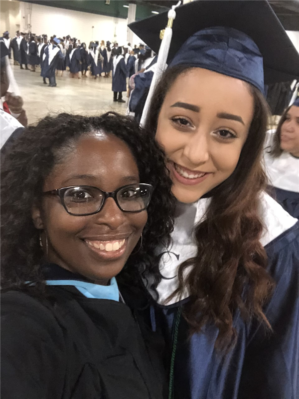 Nwabueze and a former student