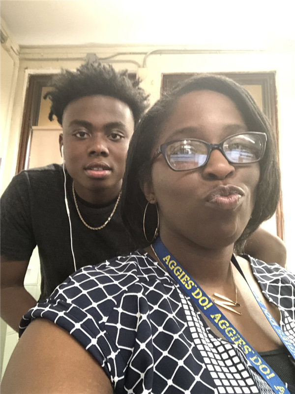 Nwabueze and a former student