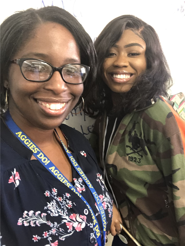 Nwabueze and a former student