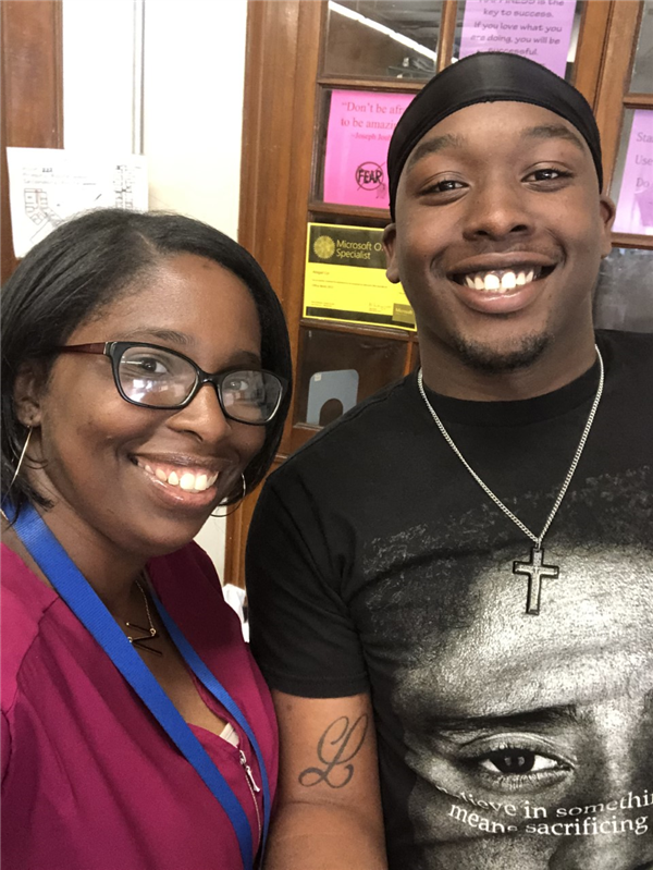 Nwabueze and a former student